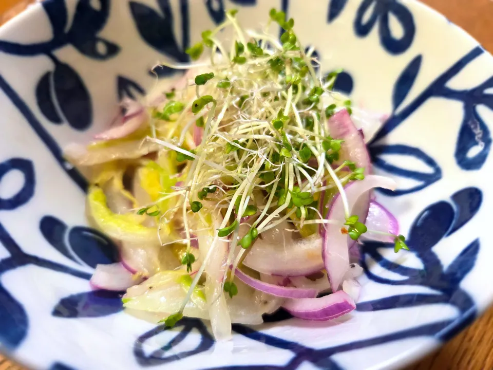 白菜と紫玉ねぎのサラダ(柚子ドレッシング)|dial110さん