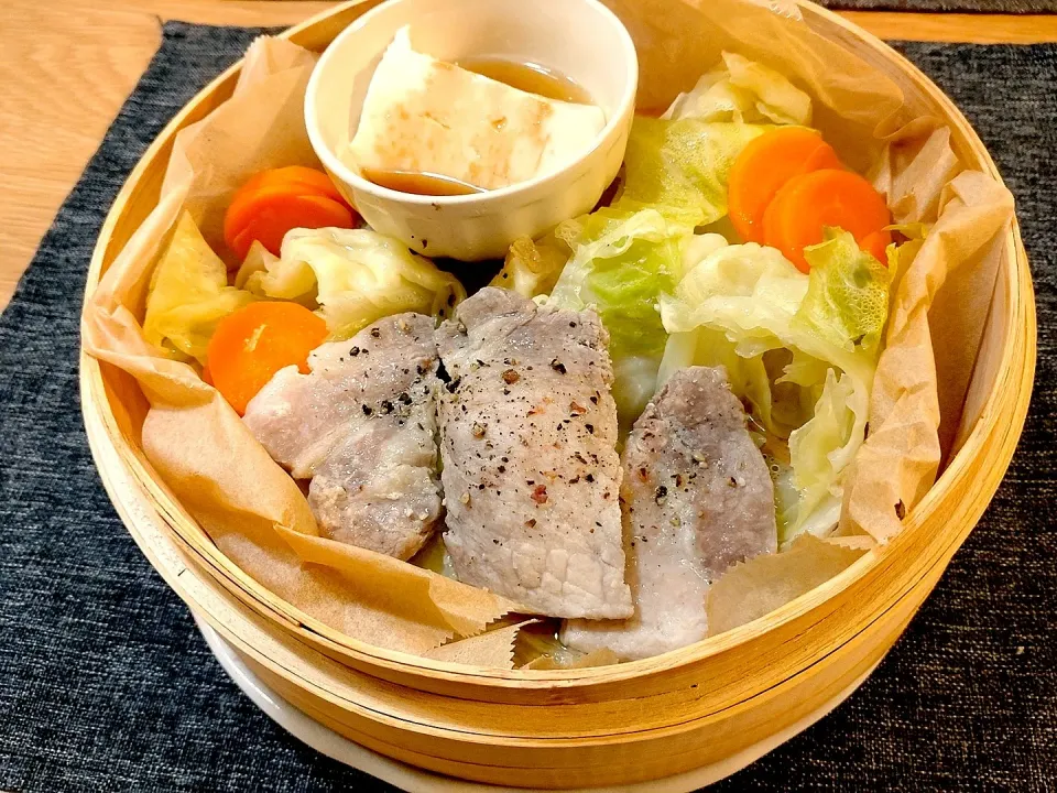 豚と野菜のせいろ蒸し|みりさん