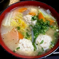 豆腐鶏つくね汁|たまさん