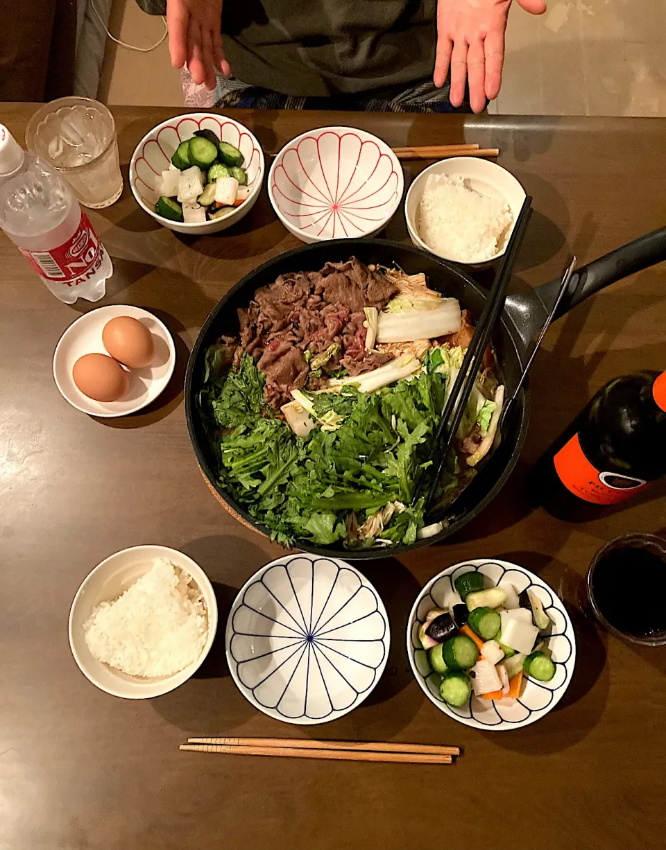 はやとのフェアウェルディナー②  すき焼きいただきまーす😋|なびさん