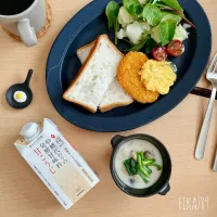 ほんのり甘い キノコたっぷり豆乳クラムチャウダー|FIKA789さん