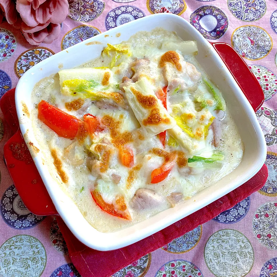鶏肉と白菜のグラタン風🍁|ringonamaさん