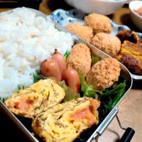 カレーコロッケとほうれん草お浸し|さおりさん