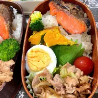 鮭の塩焼き弁当。|リラさん