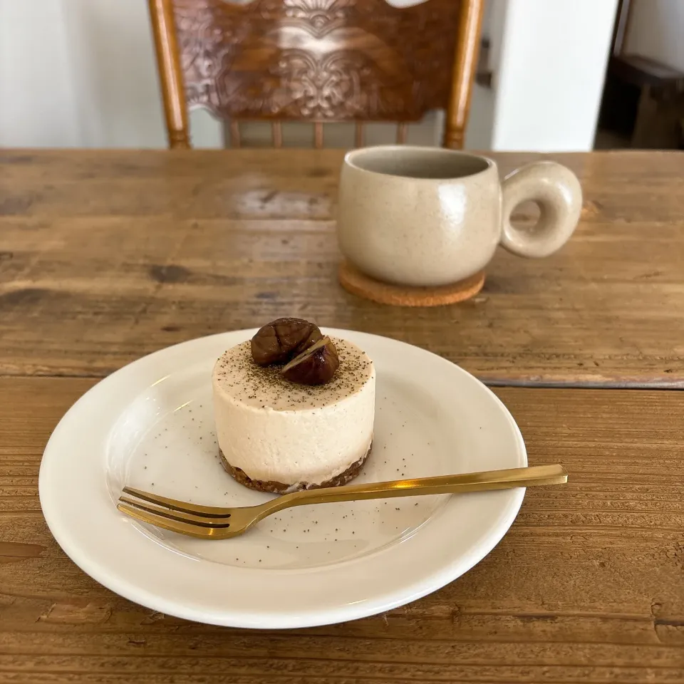 マロンケーキとコーヒー|ちゃみこさん