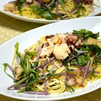 手巻き寿司の残りでオイルスパゲティ|goo_goo💕さん