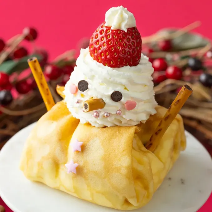 ふわもこ雪だるまクレープ|タカナシ乳業さん