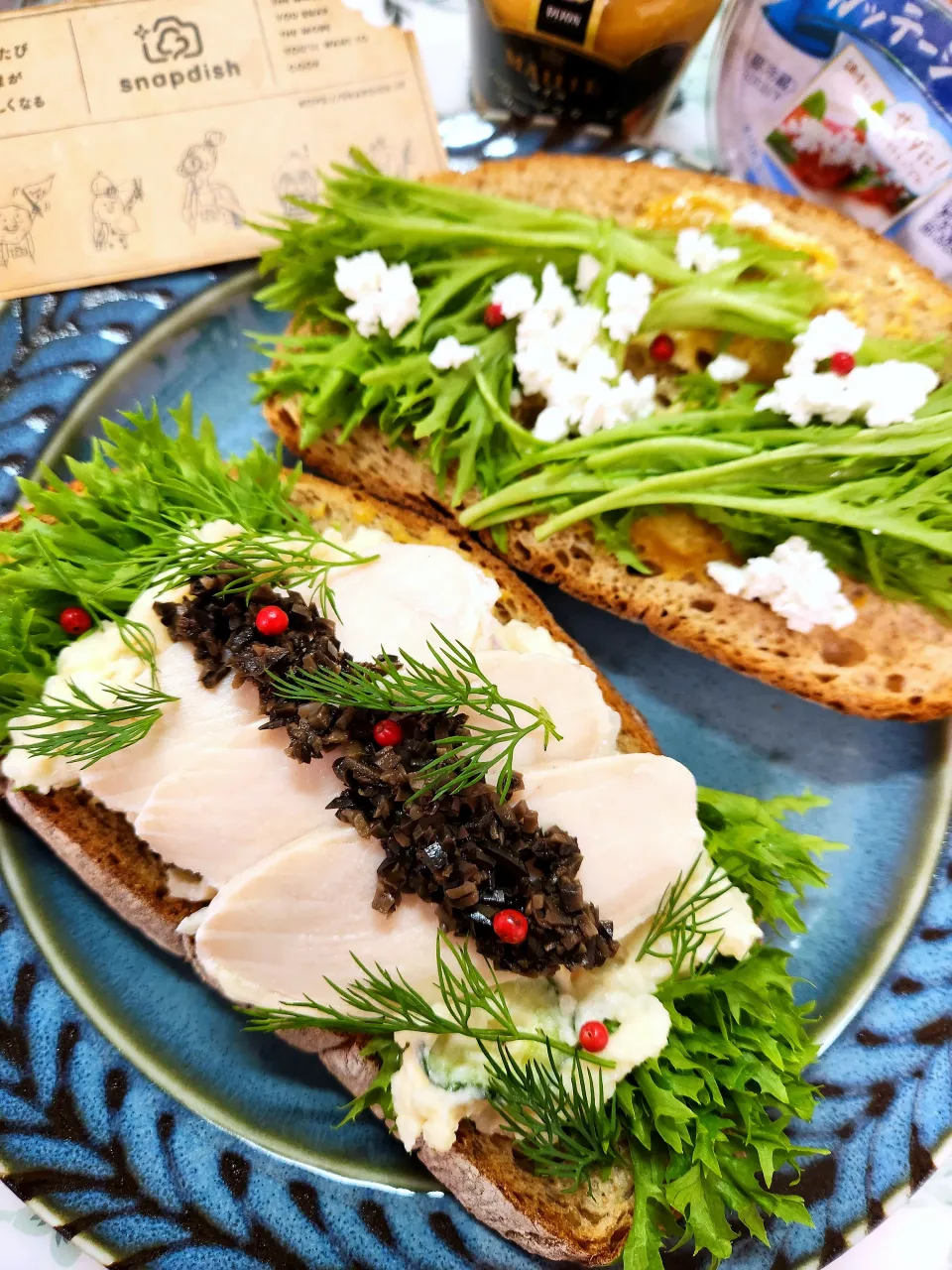 🔷蒸し鶏de🍯ハニマスチキンサンド🔷|@きなこさん