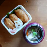 豚汁と稲荷寿司|naeさん