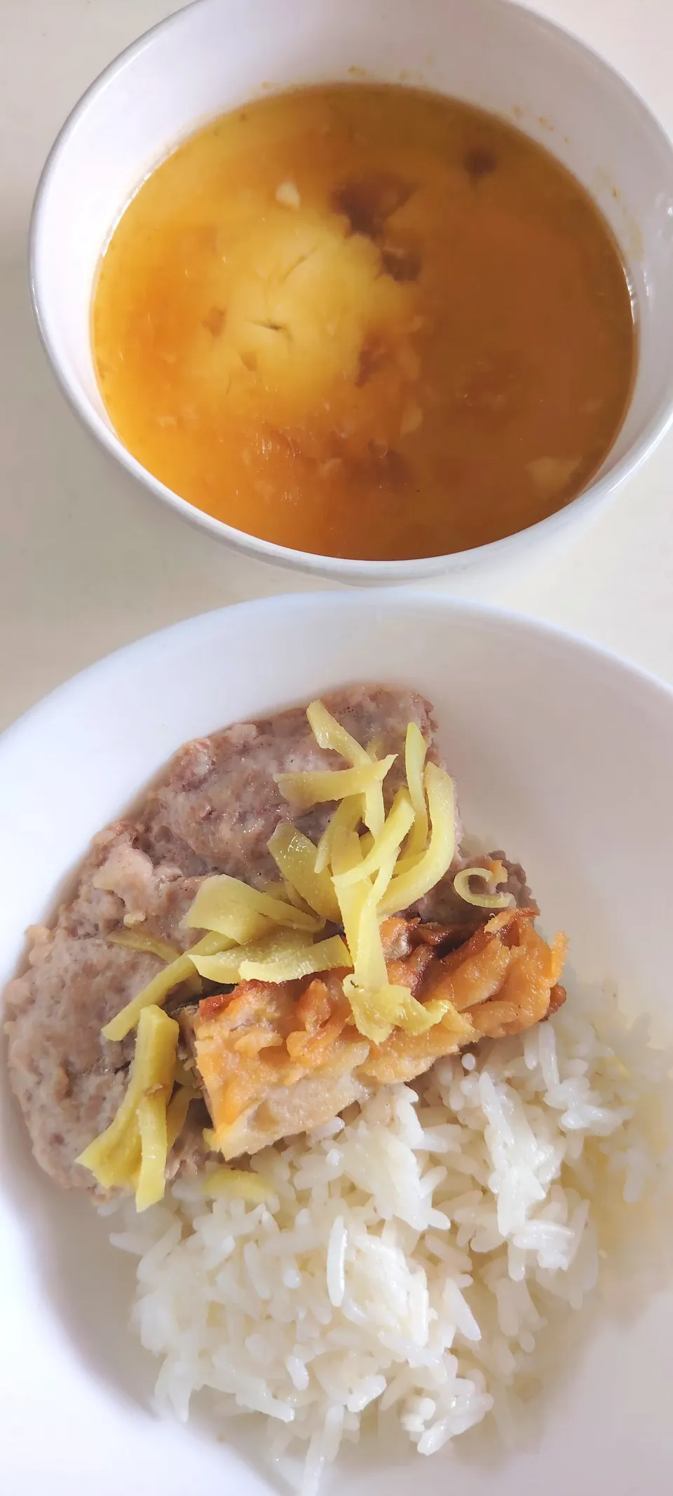 Salted fish pork patty, steamed eggs and rice 🐠🐽🍚🥚😍😋|🍒lynnlicious🍒さん