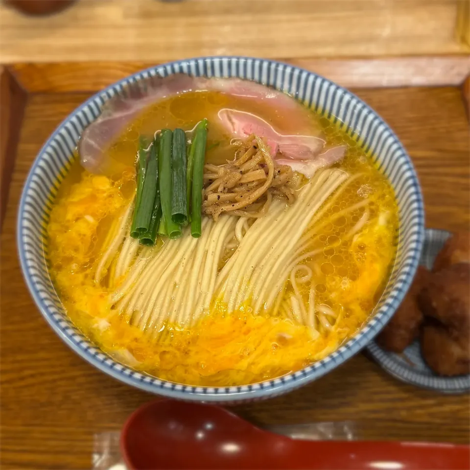 玉子とじ中華そば（醤油•大盛）@キッチンきらく|morimi32さん