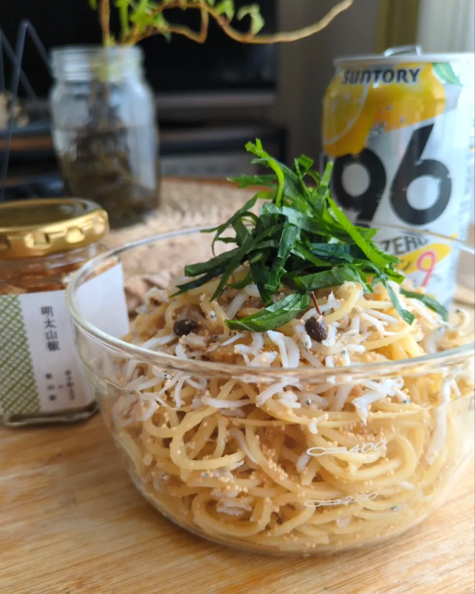 明太山椒しらすｻﾗｽﾊﾟ|まりおさん