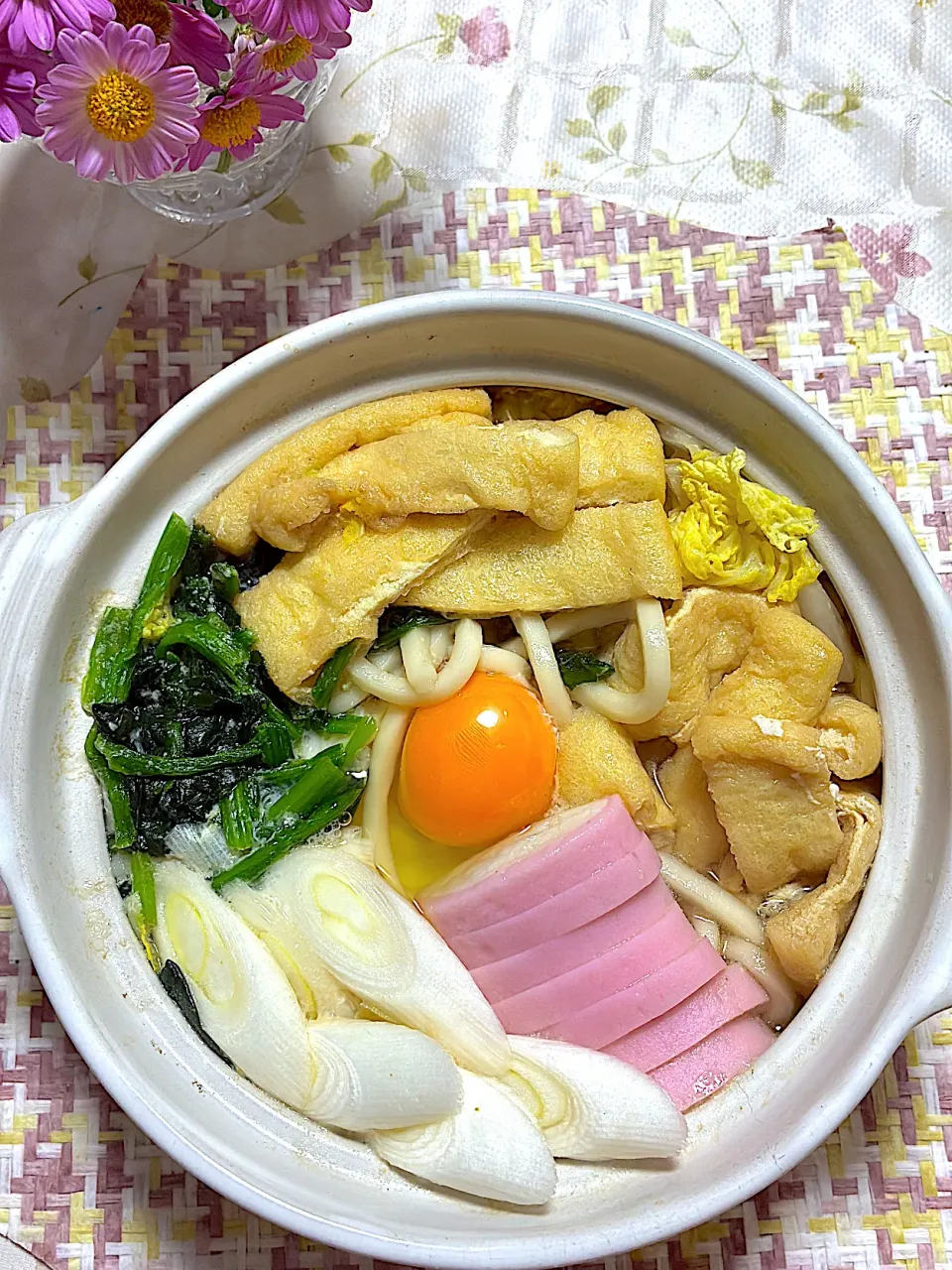 夜食は鍋焼きうどん|🍒ふみりん🍒さん