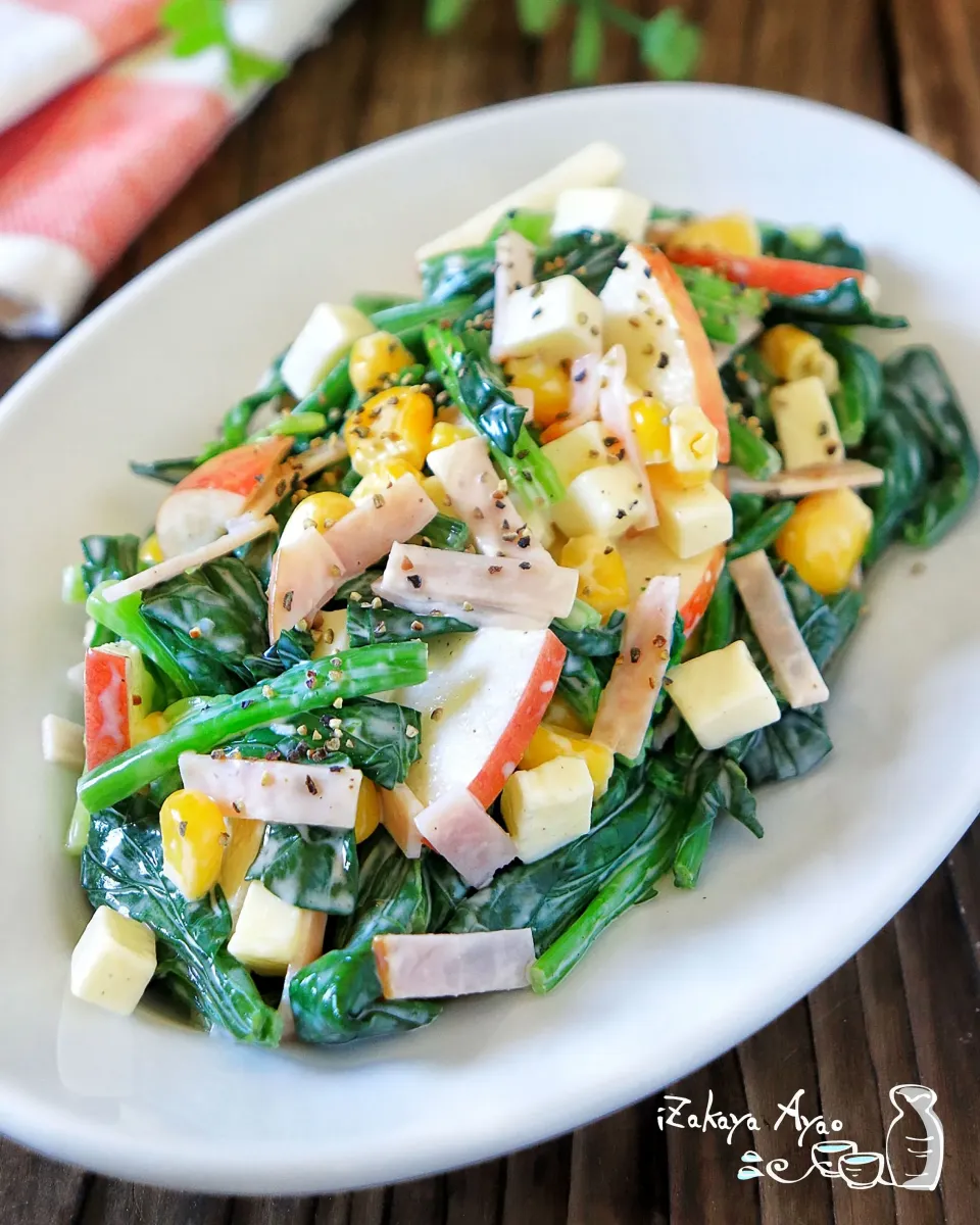 🌱りんごとほうれん草のマヨサラダ🌱|ayaoさん