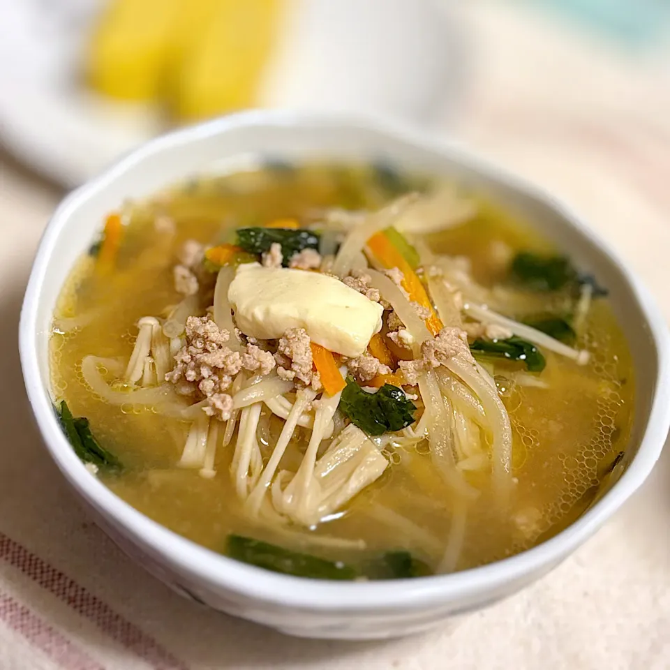 もやしと豆腐の坦々風スープ|ももさん