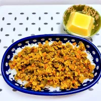 うちの晩ごはん　ドライカレー、卵豆腐|はるさく🌸さん