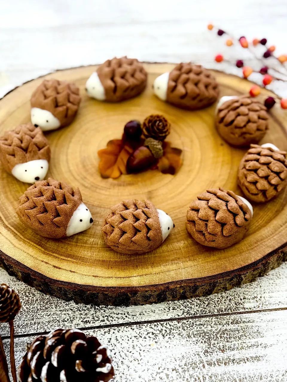 ハリネズミクッキー🦔🍪　🤎🧡💛Hedgehog cookie|yuelさん