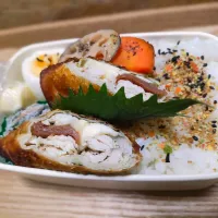 ささみの梅肉しそチーズ春巻き　レンコンとニンジンのオイル焼き|まな☆さん