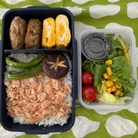 高級鮭フレーク&つくね弁当|ヒグッチさん