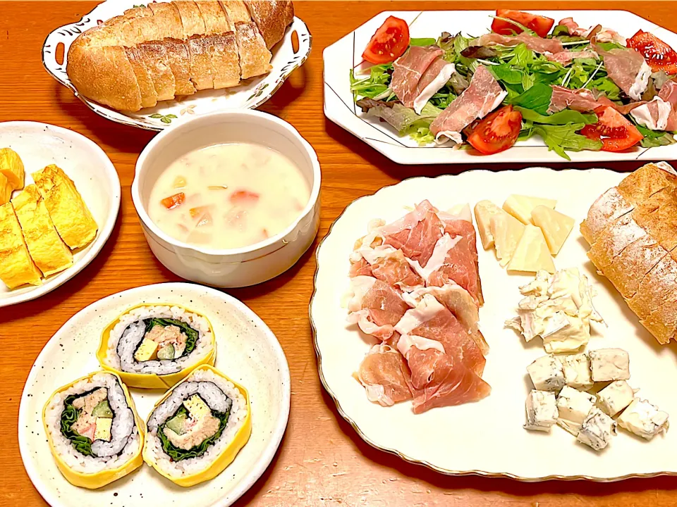 チーズ生ハムプレート&クラムチャウダー|マイさん