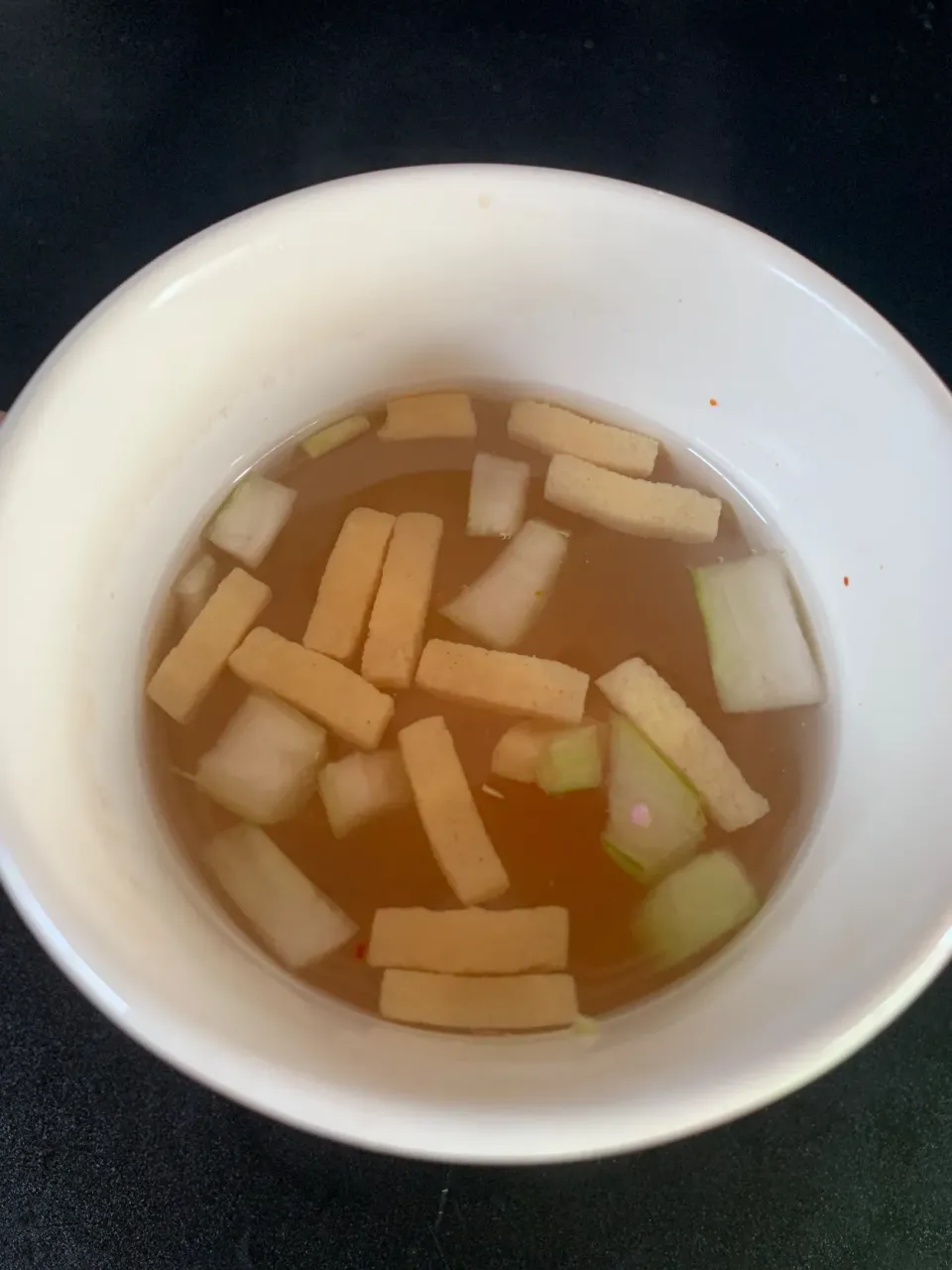 甘酢漬で残った甘酢でスープ|そらまめさん