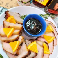 由美さんの料理 由美さんの料理 　豚バラローストポーク　バルサミコオレンジソース添え🍊→→🔷北海道産🐖豚バラブロック🍊ポークロースト🌿🍃🔷