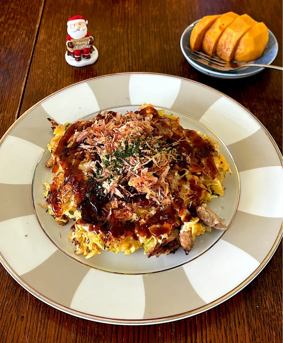 ランチ♯お好み焼き|小松菜さん