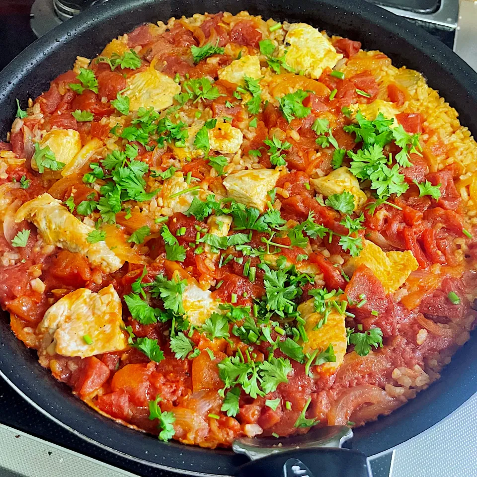 チキンのトマトパエリア|ゆきっちん(・8・)さん