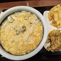 牡蠣たまあんかけうどん