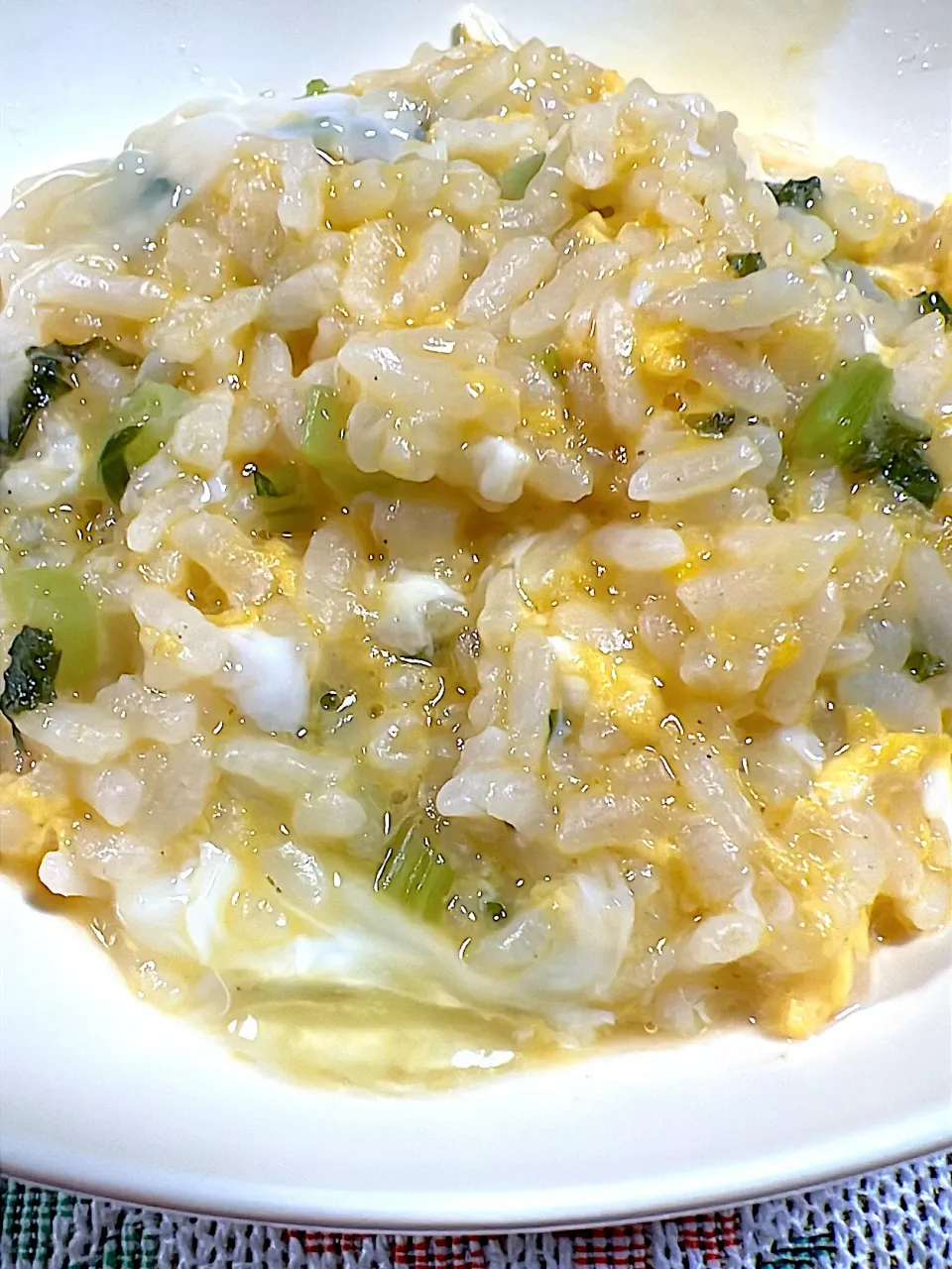 石狩鍋の締め、大根菜の雑炊|花ママちゃんさん