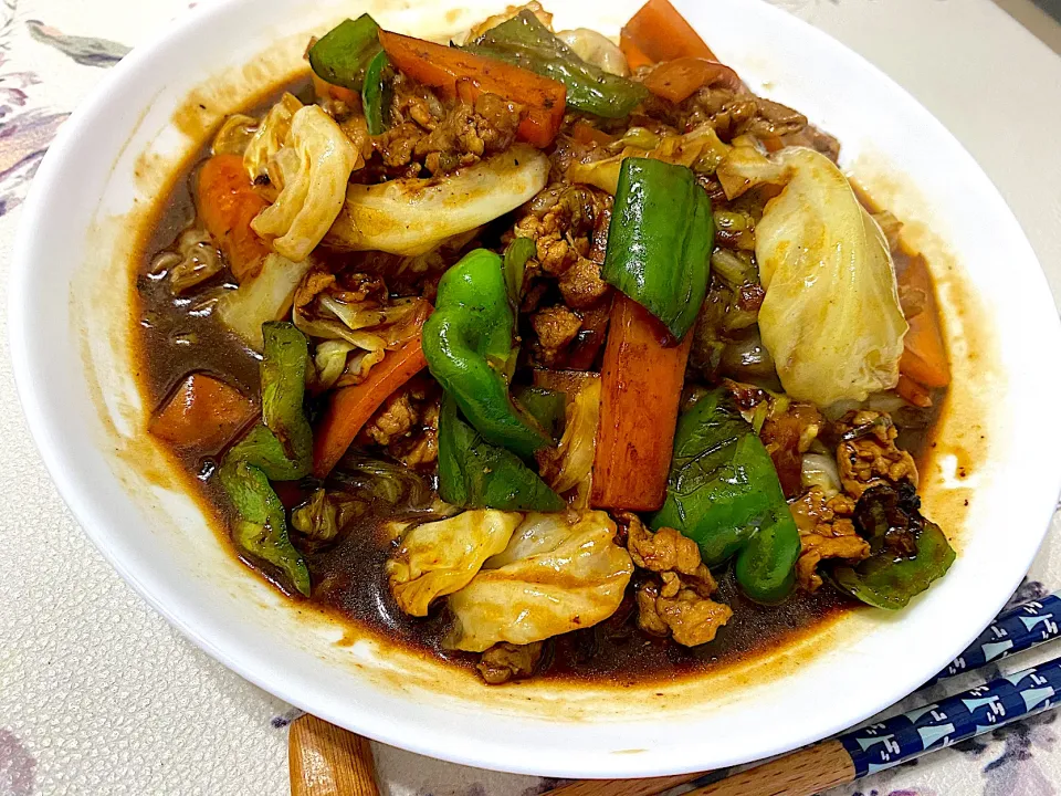 辛口回鍋肉|単身赴任のっちさん