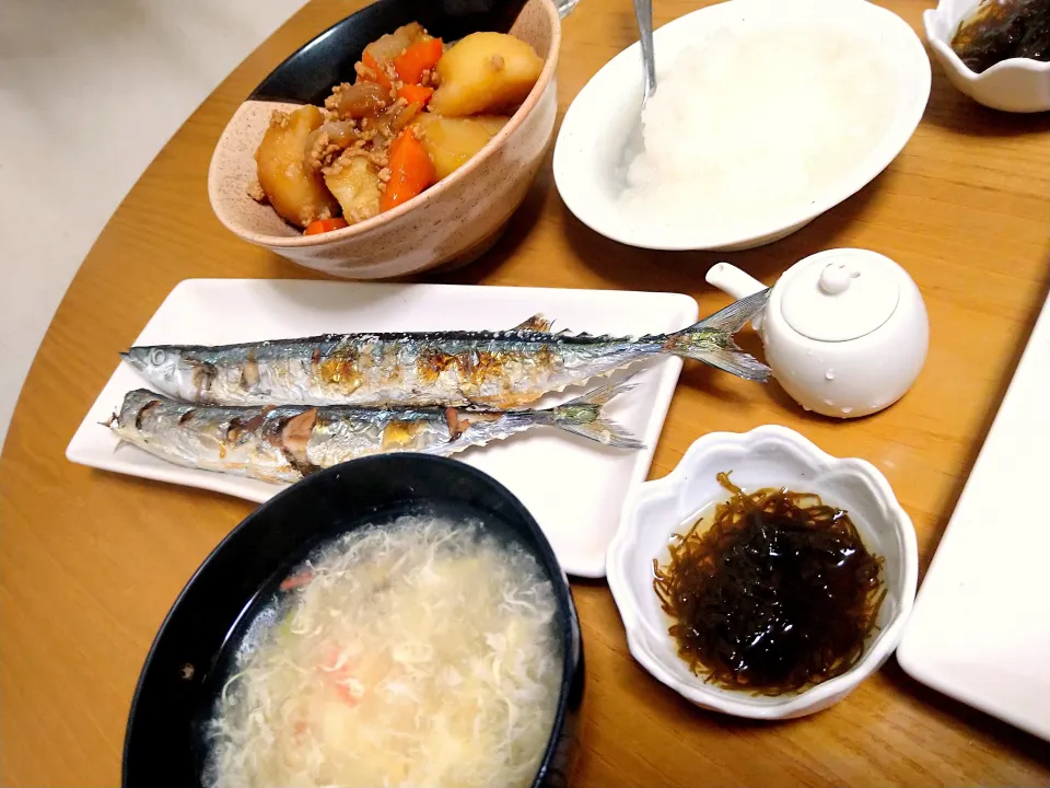 秋刀魚と肉じゃが|ぴいすけさん