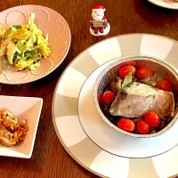 晩ごはん♯アクアパッツァ♯山本ゆりさんレシピ|小松菜さん