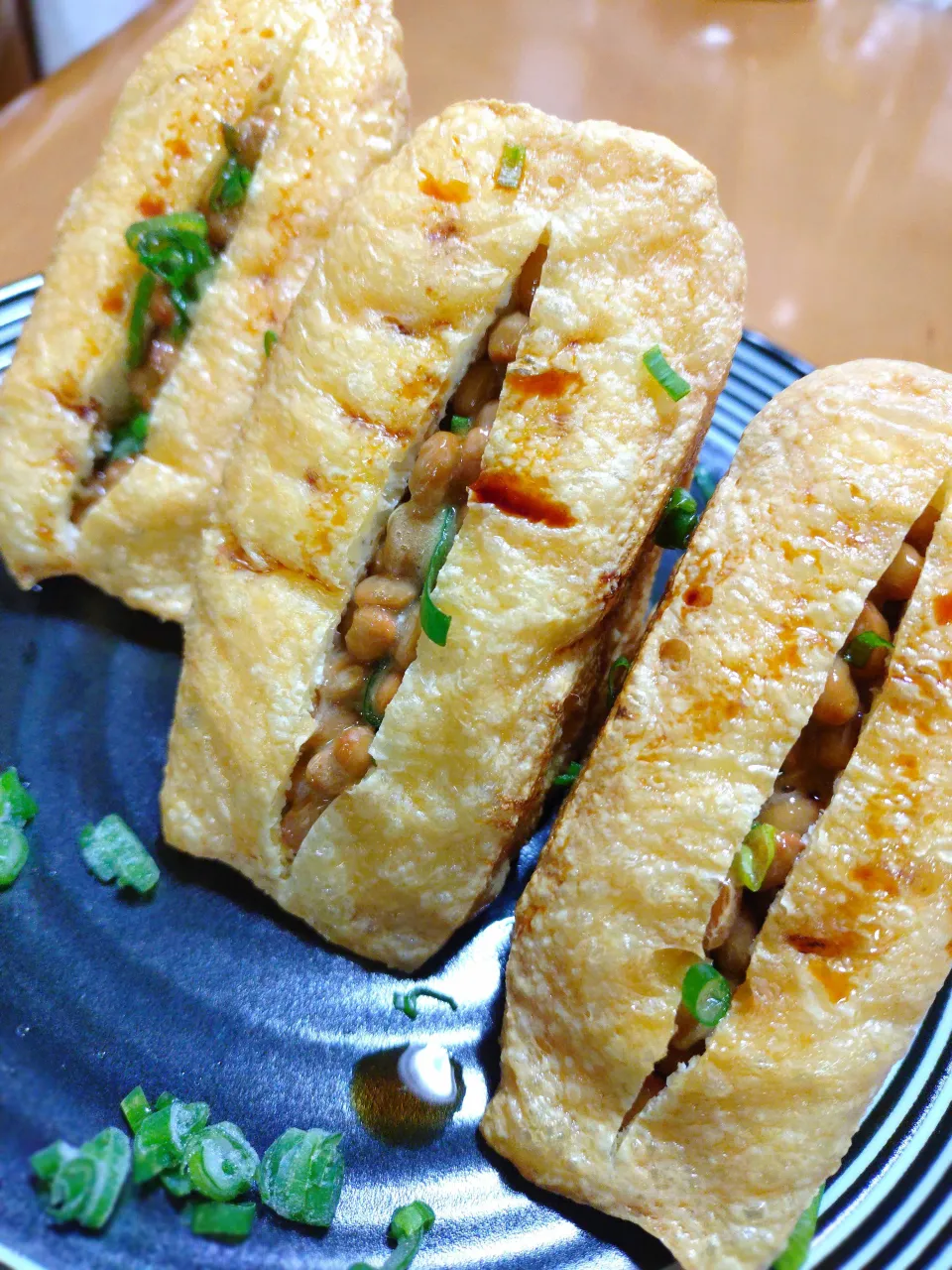 三角揚げの納豆挟み焼き|はるみさん