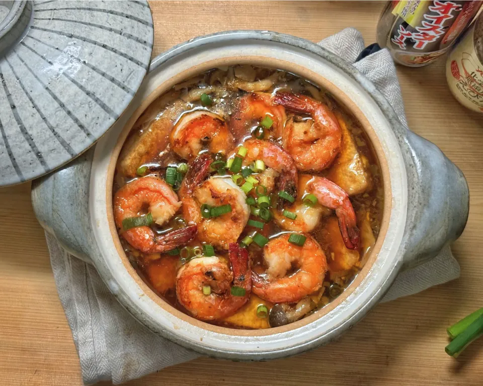 エビと豆腐の台湾風煮込み|まる(丸大豆)さん