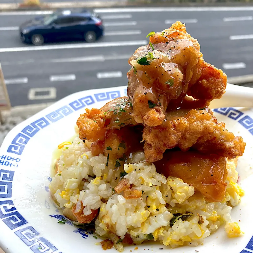 鶏唐のせ炒飯|Kさん