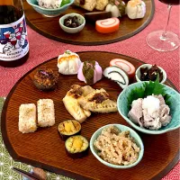 由美さんの料理 夜の部活動！家飲み部♪めいちゃん便で和プレート✨ボジョレーで乾杯しました🍷