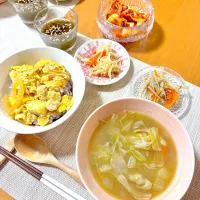 親子丼とデトックススープ🥣|かなママさん
