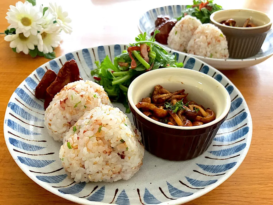 ＊ねぎ生姜おにぎり🍙プレート＊|＊抹茶＊さん