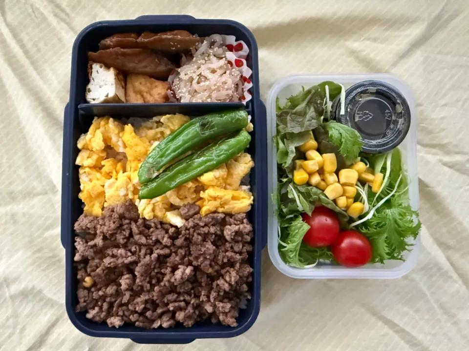 大好きな牛豚合挽そぼろ弁当|ヒグッチさん