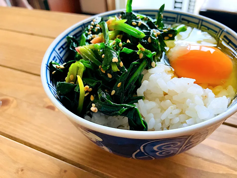 ほうれん草のにんにく醤油ナムル|ご飯はん♪さん