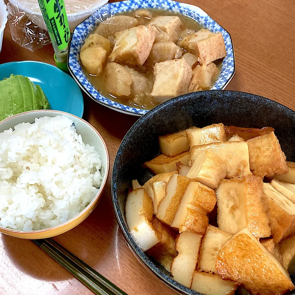 厚揚げとさつま揚げの煮物|みんみんさん