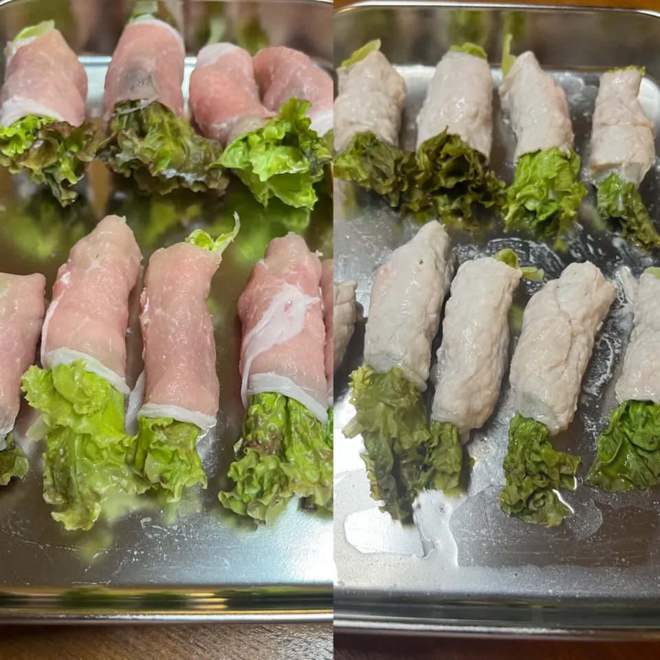 レンチン豚巻きサニーレタス🥬|henryさん
