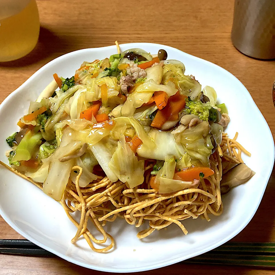 あんかけかた焼きそば|みんみんさん