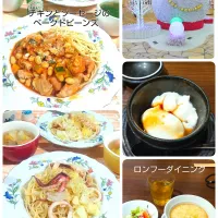 チキンとソーセージのベークドビーンズ