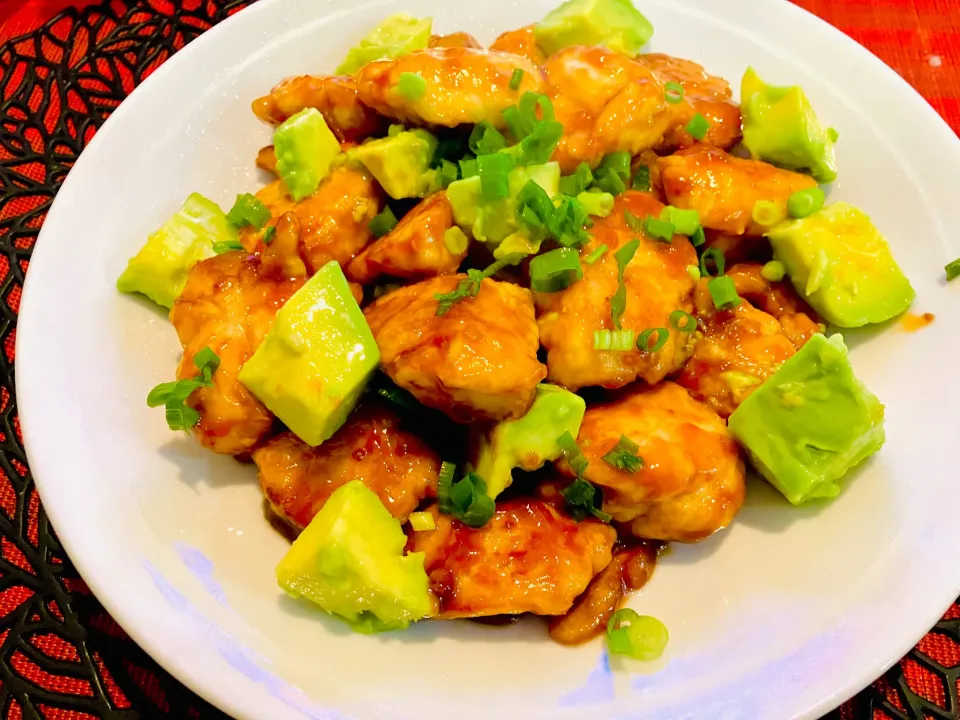 ✩.*˚アボカドとささみの照り焼き|ゆきえもんさん