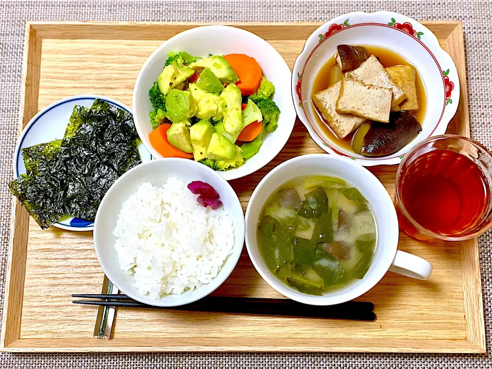 夕飯 厚揚げなどのすき焼き風|ふわふわさん