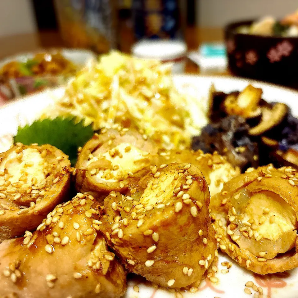 レンジで味噌漬け豆腐の豚巻き|tonaさん