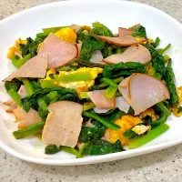 Stir- fried spinach with ham and egg| Ronaさん