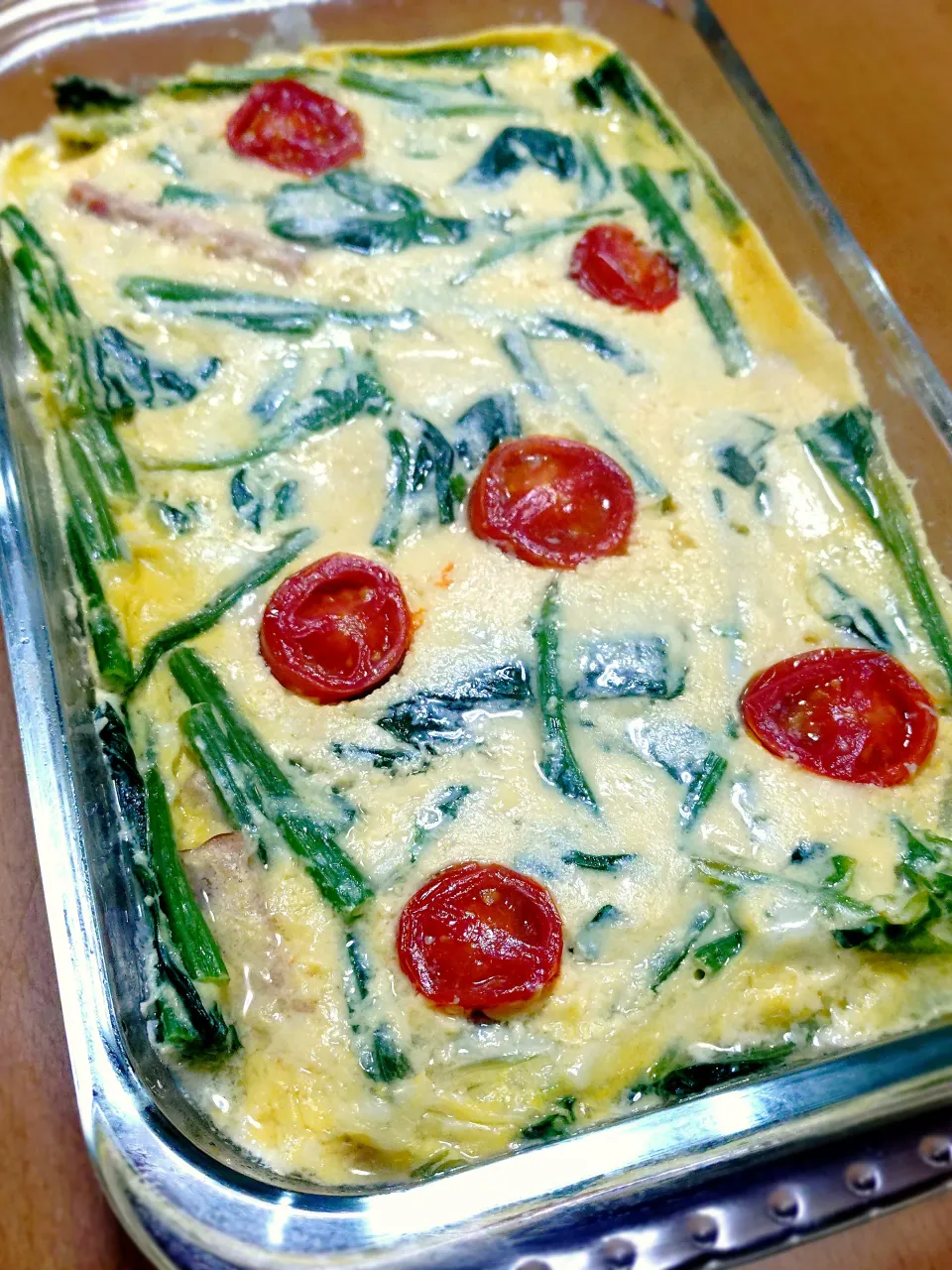 豆腐で作るほうれん草とベーコンのキッシュ|はるみさん